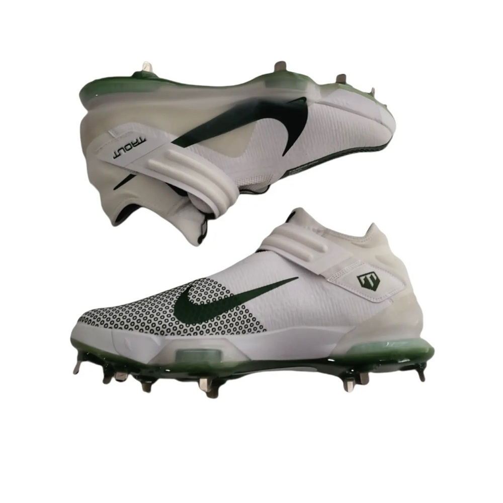 Nike Men's Force Zoom Trout 7 Pro Mid Baseball Cleats White/Forest Green Size 14 - Picture 5 of 11